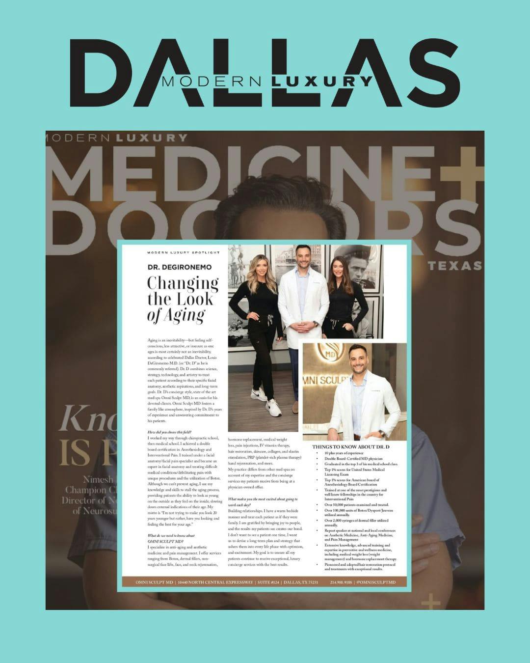Modern Luxury Dallas: Modern Luxury Spotlight - Medicine Doctors