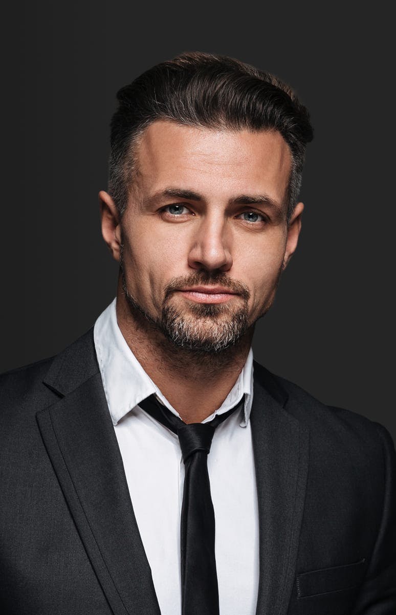 handsome man in a suit