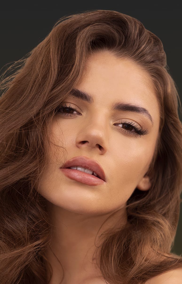 woman with voluminous hair