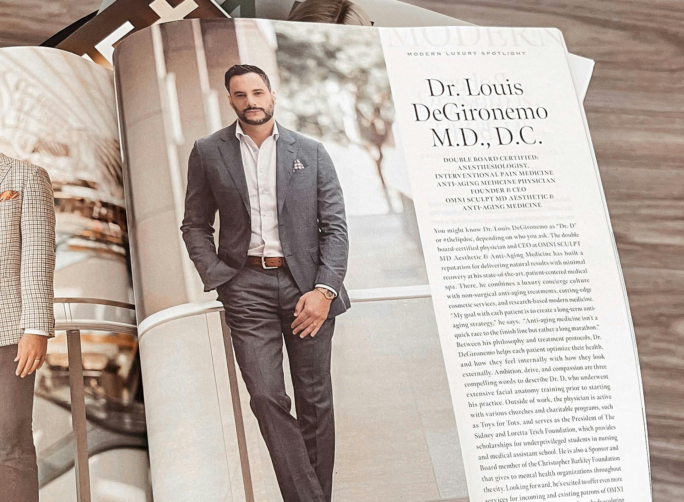 Dr. Louis Degironemo in magazine