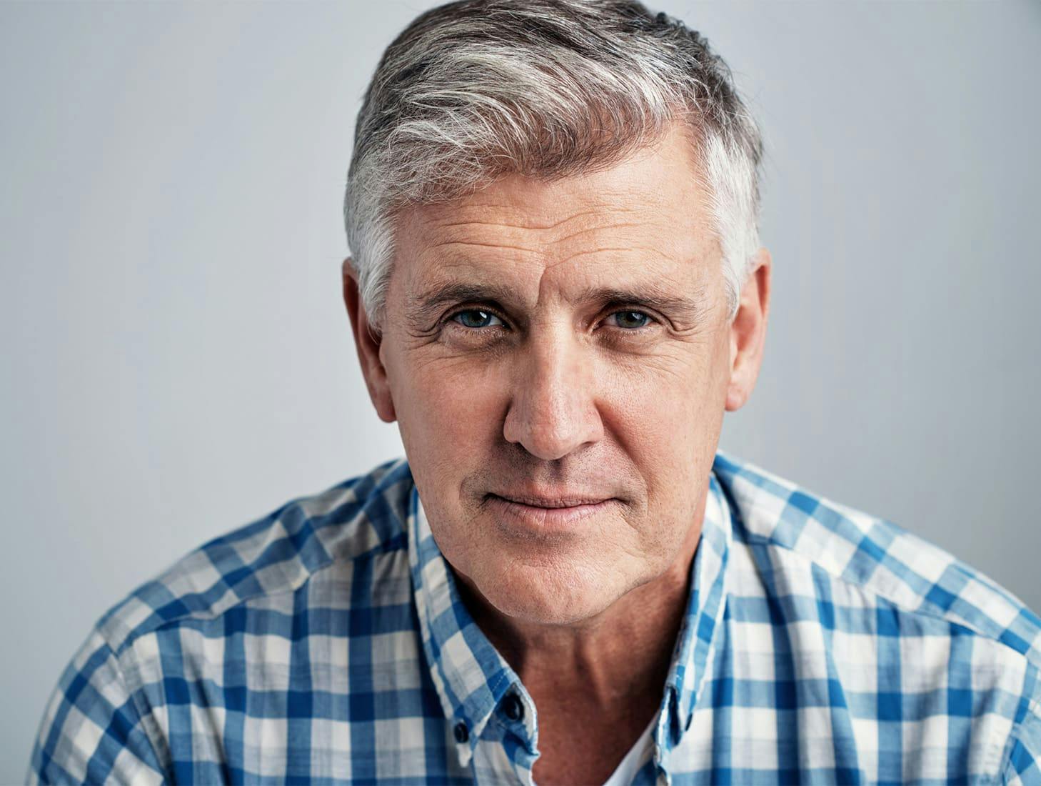 older man looking forward
