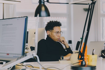 Developer focused on work.