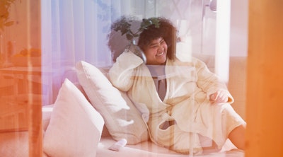 Women in a Michelberger Hotel Room Laughing