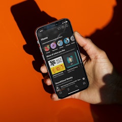 Soundcloud Home in a Phone Mockup