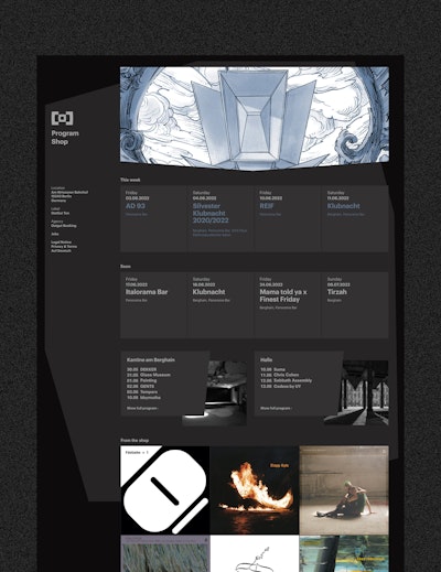 Berghain desktop homepage