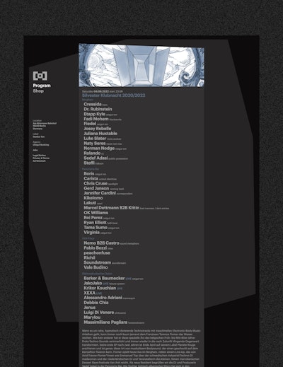 Berghain desktop event detail view