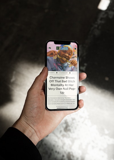 Artist Project of Charmaine in a Phone Mockup