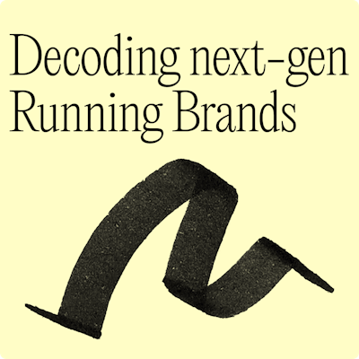 Decoding next-gen Running Brands Teaser mit einer Illustration rennender Beine