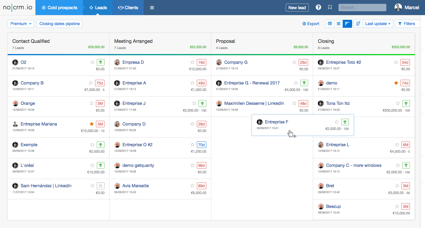 Alternative Salesforce : noCRM