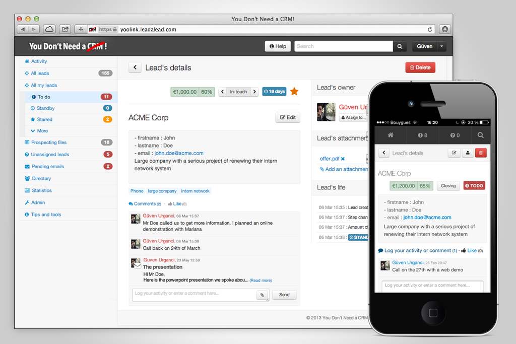 You don't need a crm : le logiciel de prospection commerciale