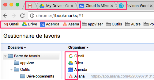 Favicon navigateurs web
