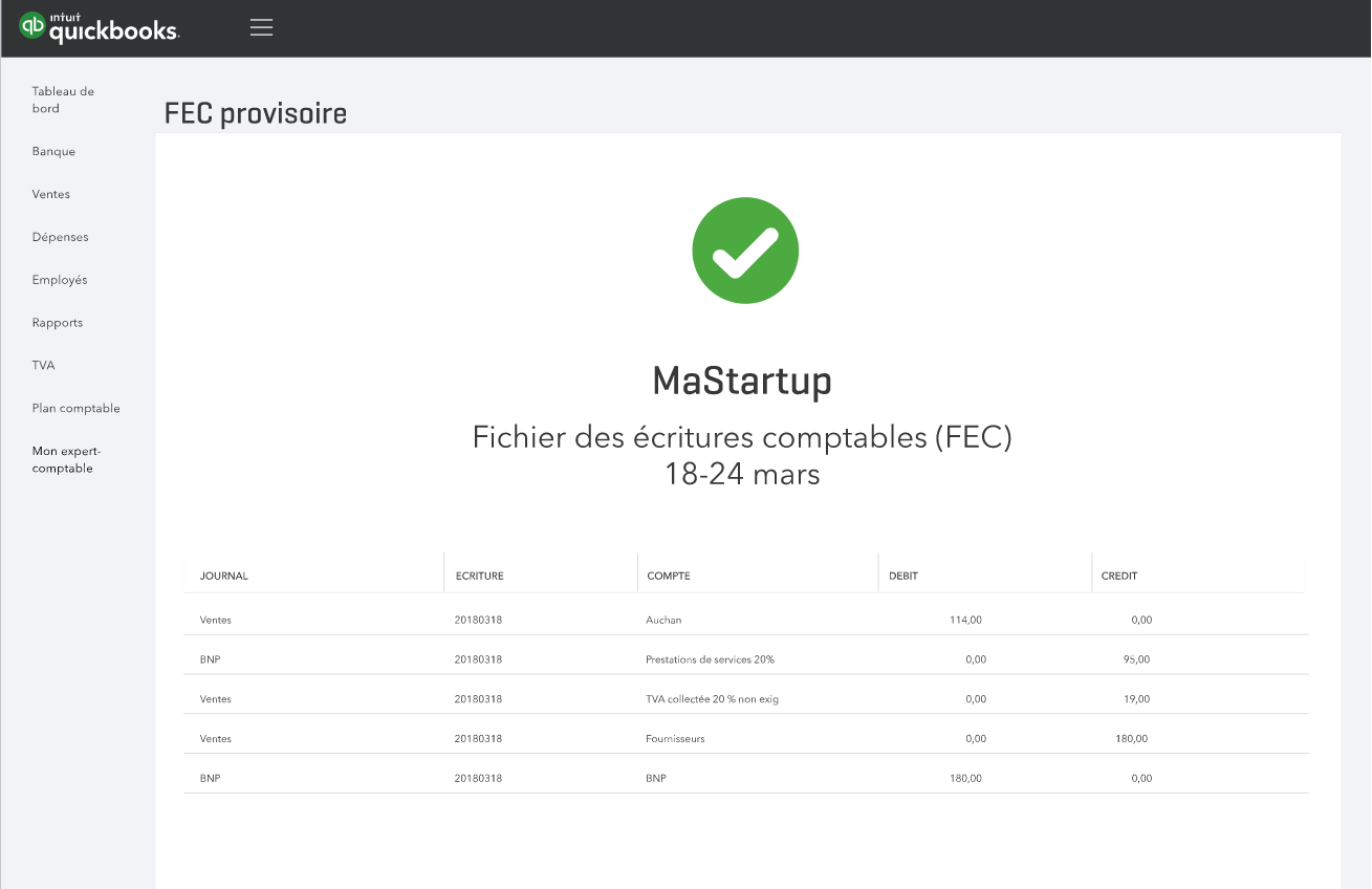 FEC : Quickbooks