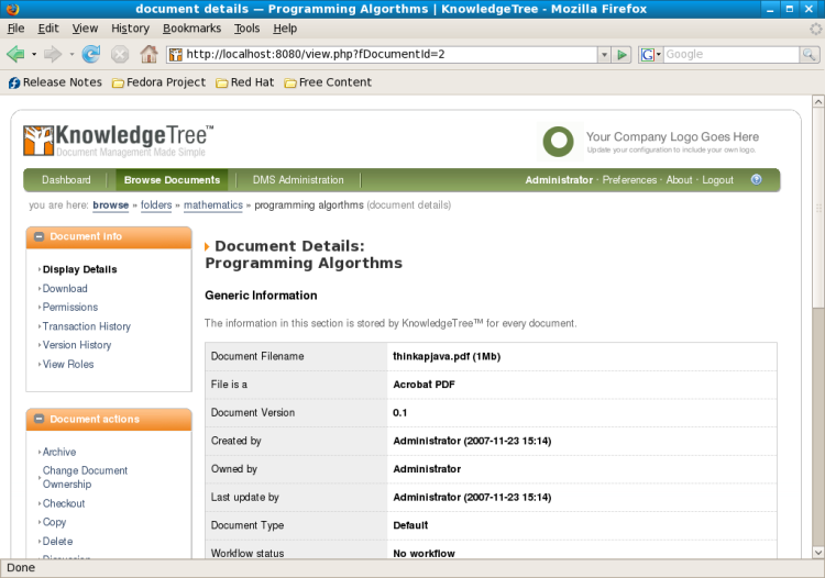 GED open source : Knowledge Tree
