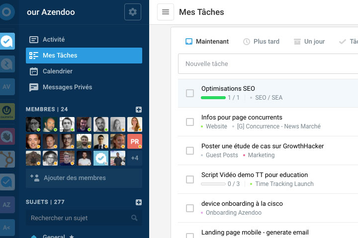 Gestion des tâches personnelles avec avec des outils de travail collaboratif