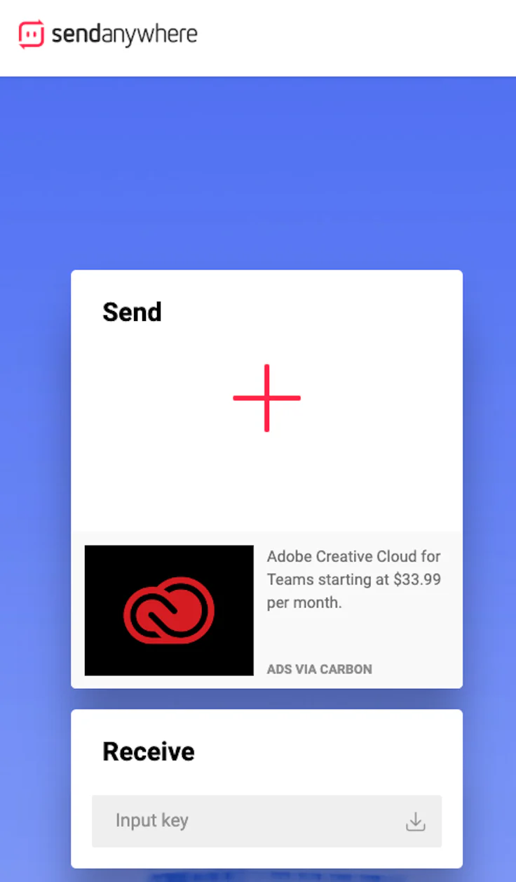 Envoi d'un gros fichier avec Send Anywhere