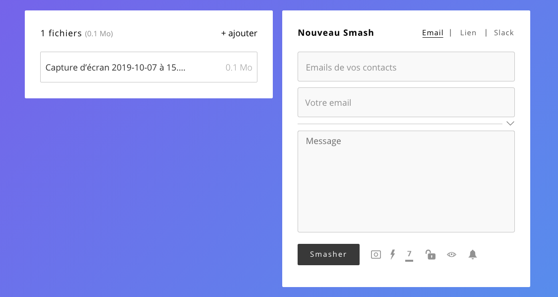 Envoi d'un gros fichier avec Smash