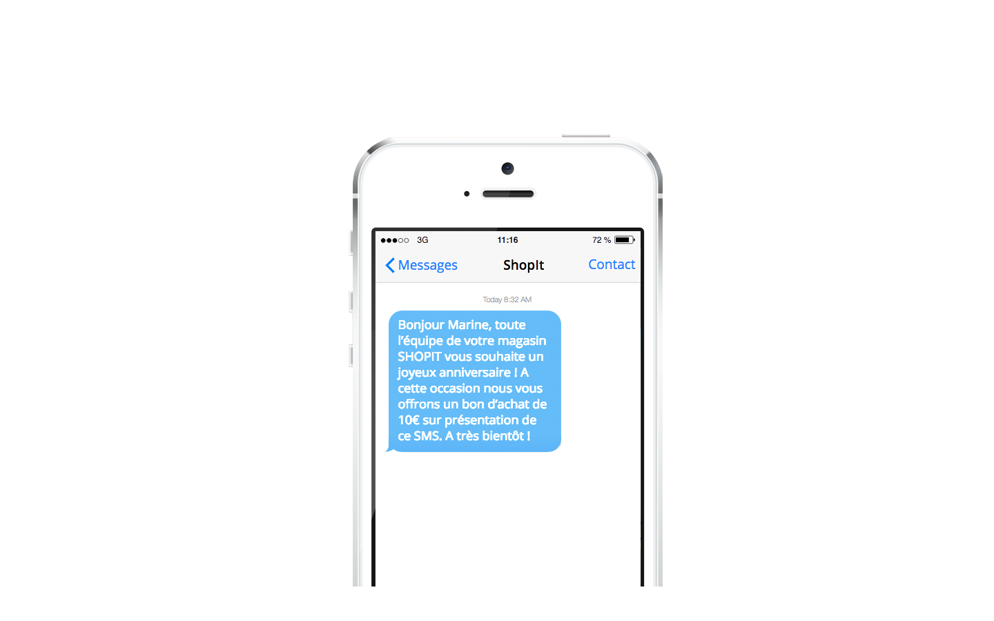 Exemple de SMS automatique : l’anniversaire