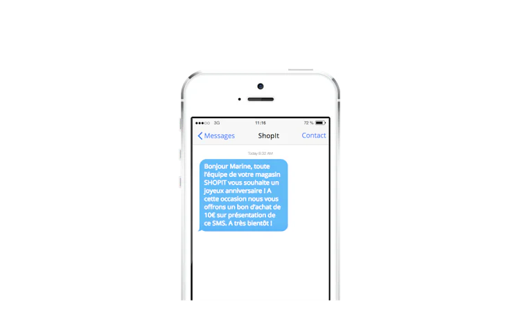 Exemple de SMS automatique : l’anniversaire