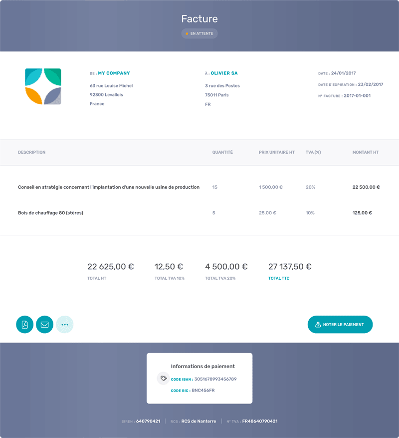 facturation auto-entrepreneur : visuel silex