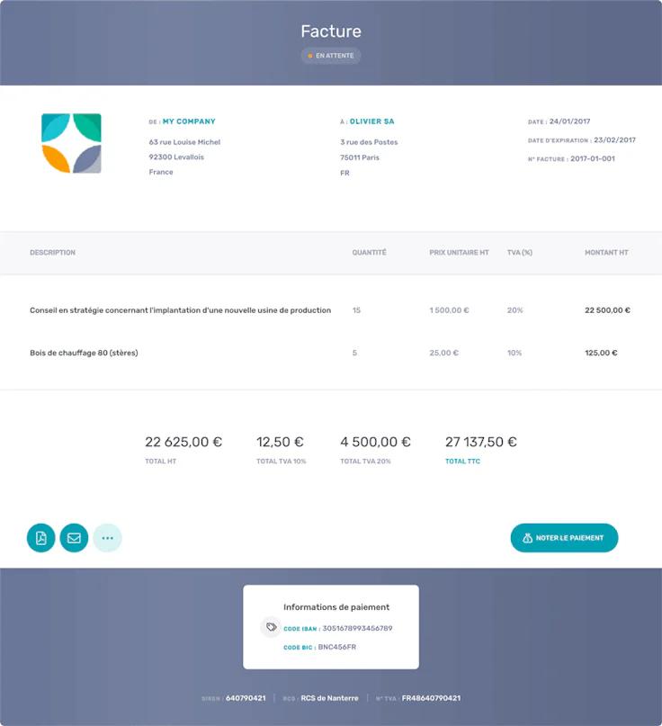 facturation auto-entrepreneur : visuel silex