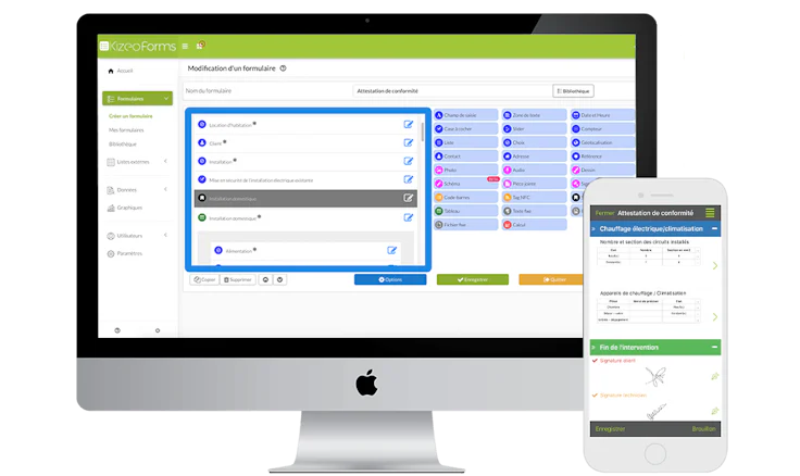 Suivi de projet : Kizeo Forms