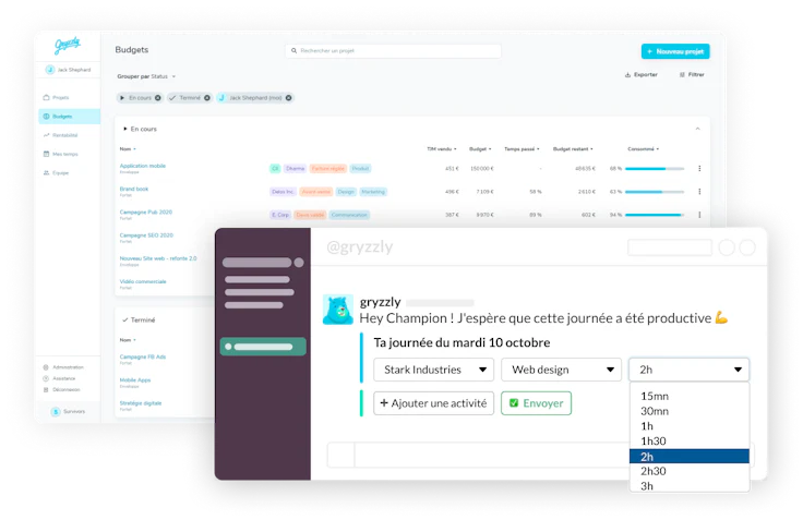 suivi de projet : visuel Gryzzly
