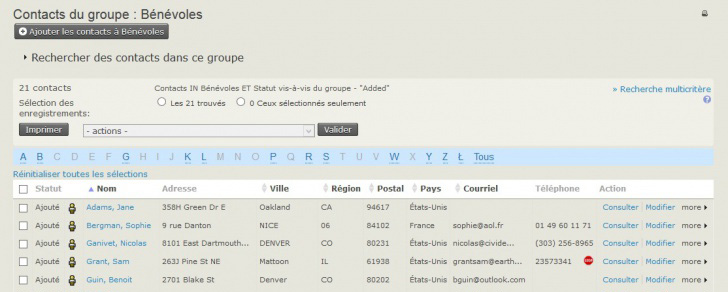 CiviCRM en français : module de gestion des bénévoles