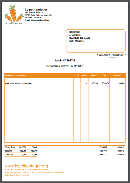 Facture d'avoir  définition, modèle, exemples et logiciels