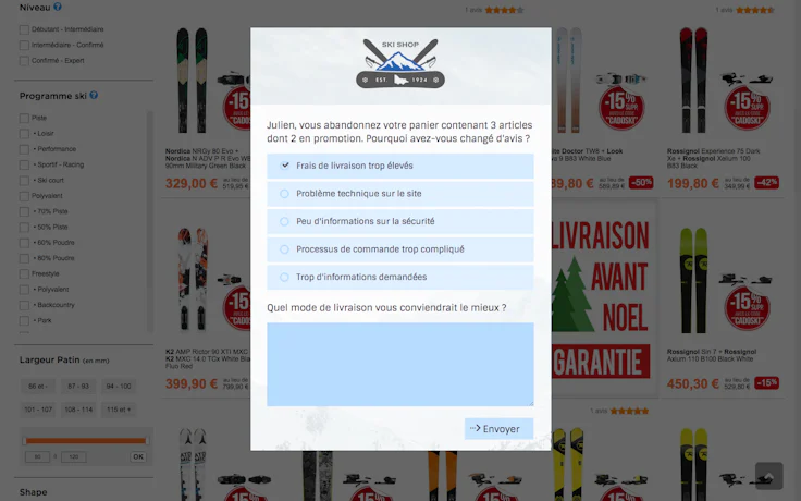 Exemple questionnaire de satisfaction pour site web