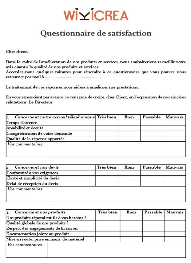 Comment Faire Un Questionnaire De Satisfaction Modele Et Exemple