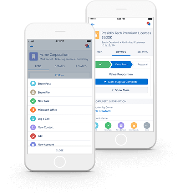 crm mobile : visuel Salesforce