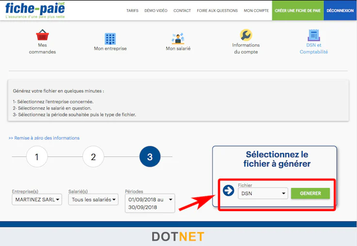 Logiciel de paie DSN : Fiche-Paie.net