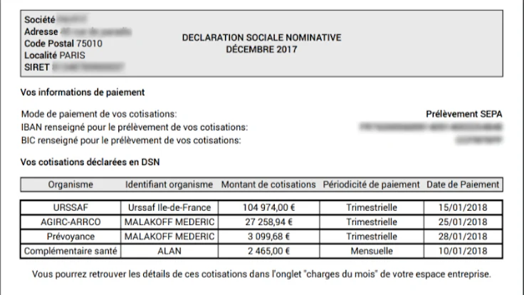 Logiciel paie DSN : exemple de fichier DSN