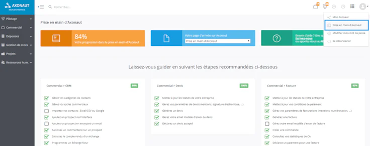 Le CRM avec ERP Axonaut