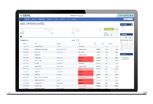 E-deal CRM dashboard