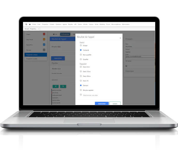 Oryanoo CRM dashboard