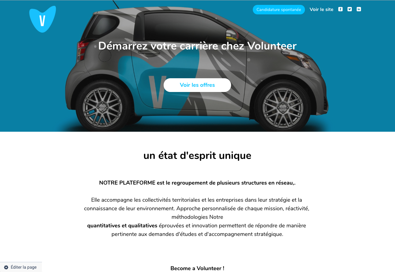 Site carrière conçu avec Taleez
