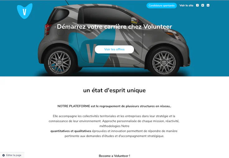 Site carrière conçu avec Taleez