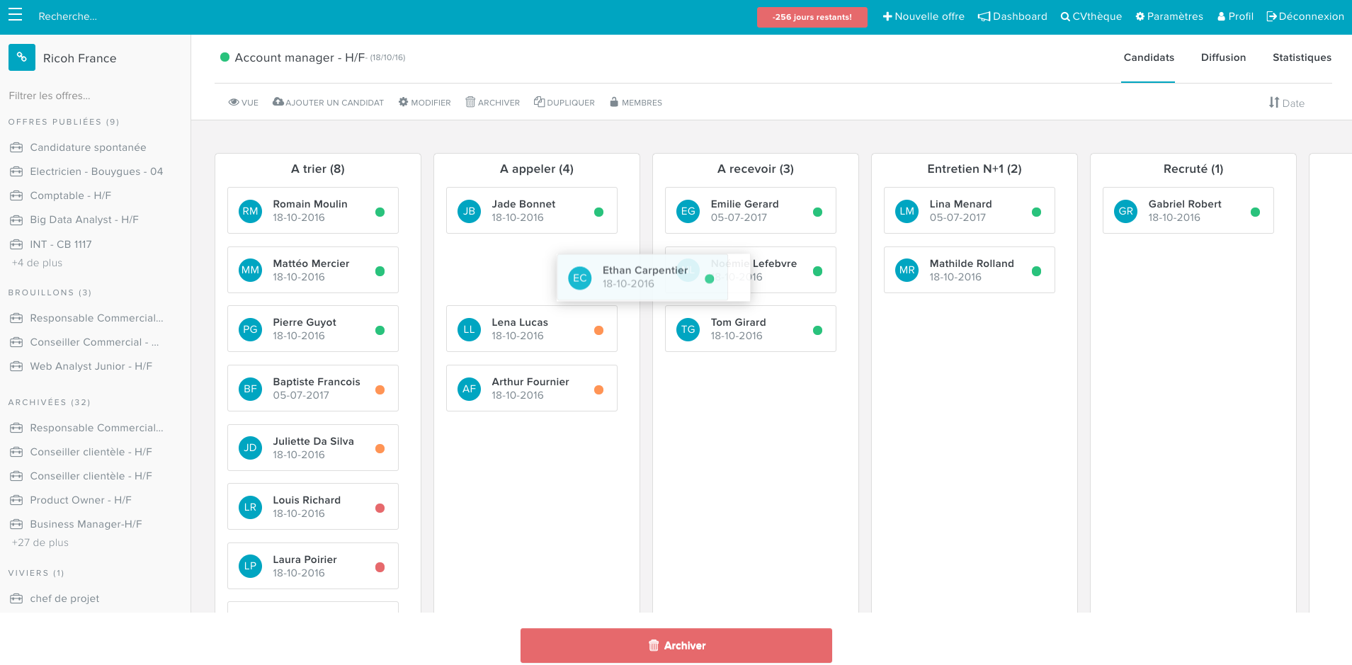 Le logiciel de recrutement Flatchr
