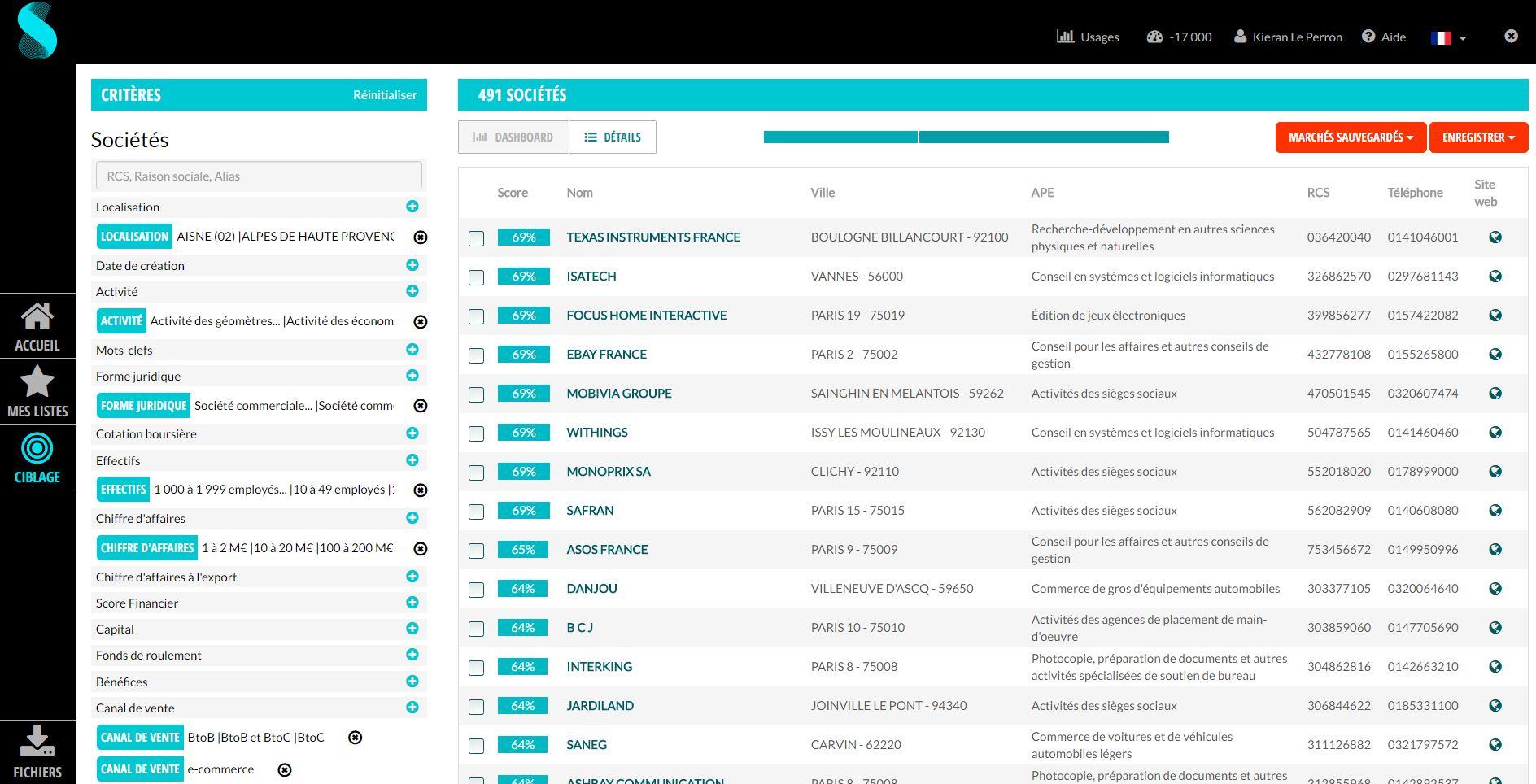 Outils de prospection : Sparklane