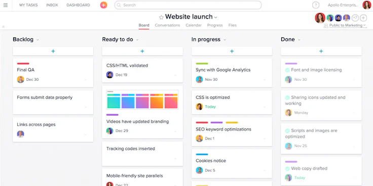 Asana : outil de gestion de tâches et de to-do lists