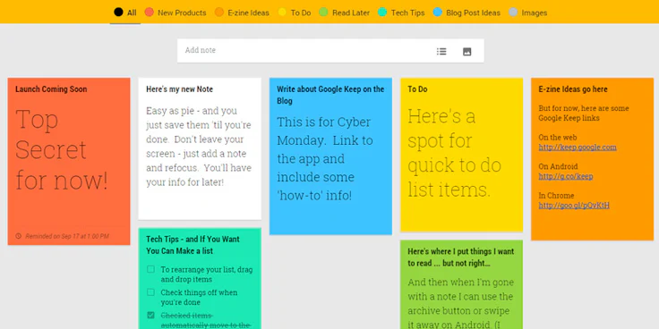 Faire sa todo avec Google Keep