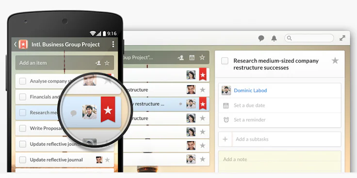 Gestionnaire de listes de tâches Wunderlist