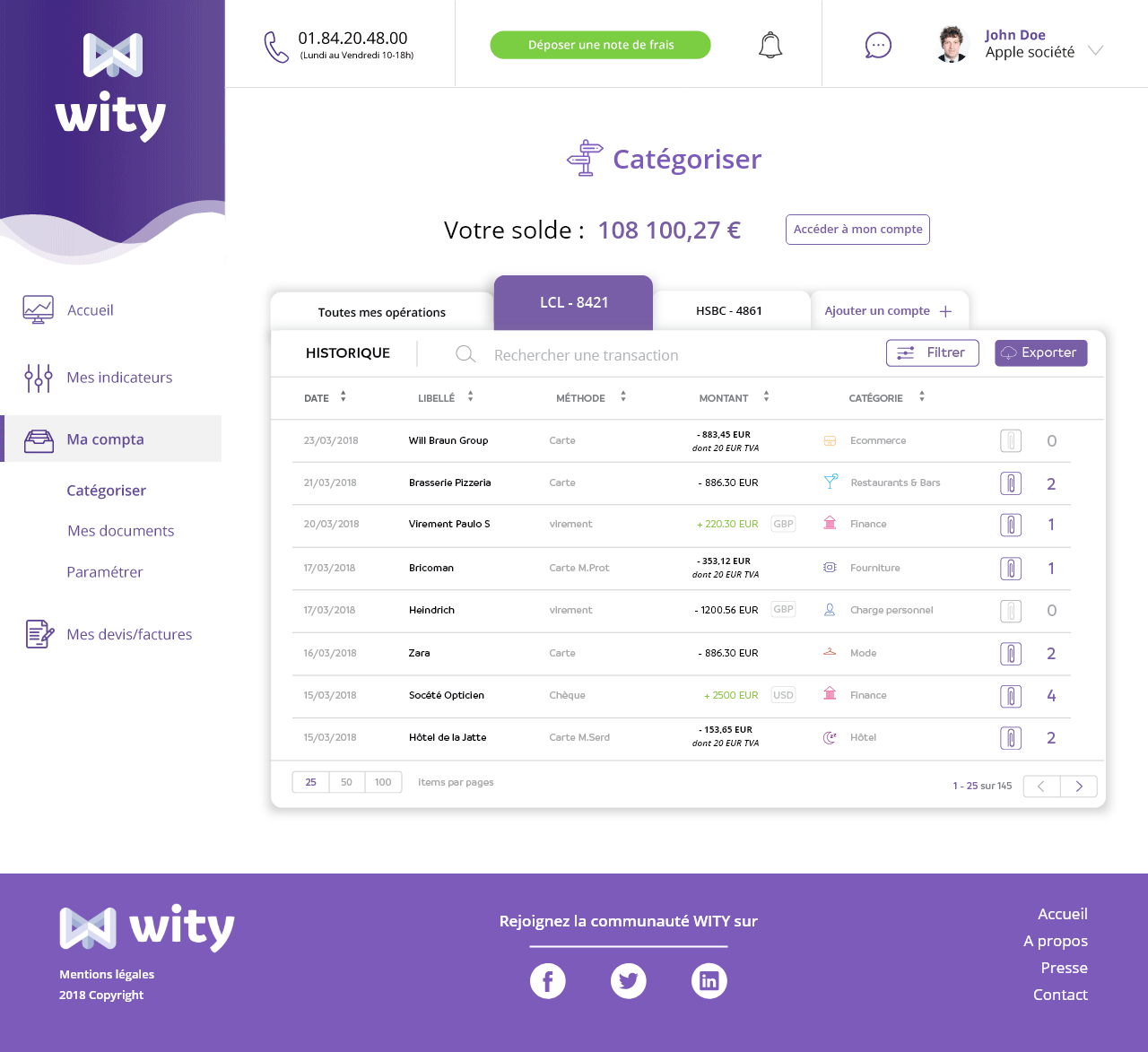Logiciel comptabilité : Wity