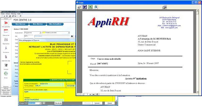 édition du bilan pédagogique et financier d'un organisme de formation avec le logiciel AppliRH