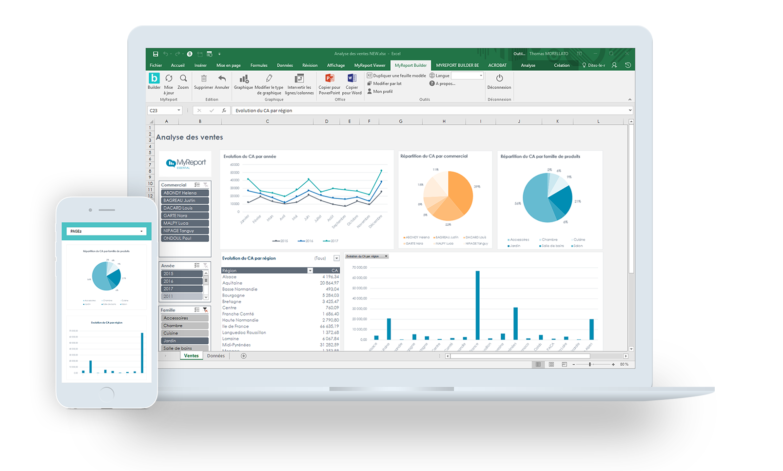 L'outil de reporting Excel avec MyReport