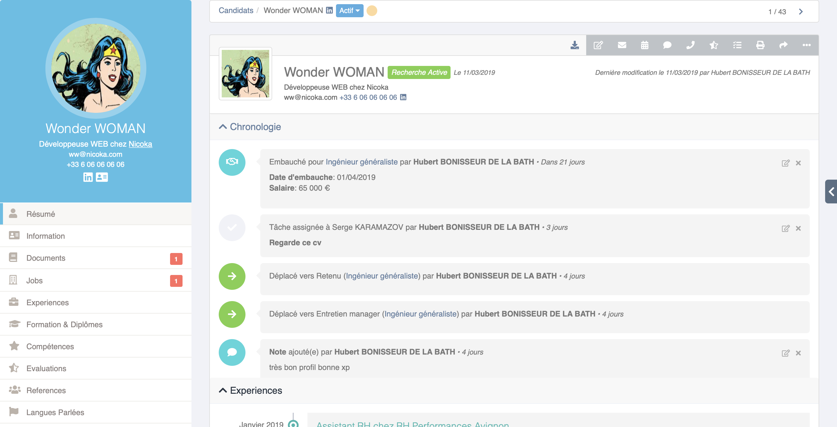Logiciel gestion de cv Nicoka ATS