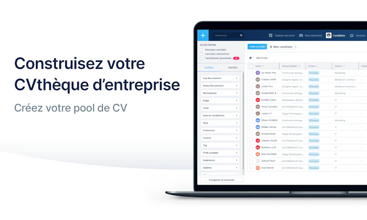 Logiciel gestion CV : Taleez ATS recrutement