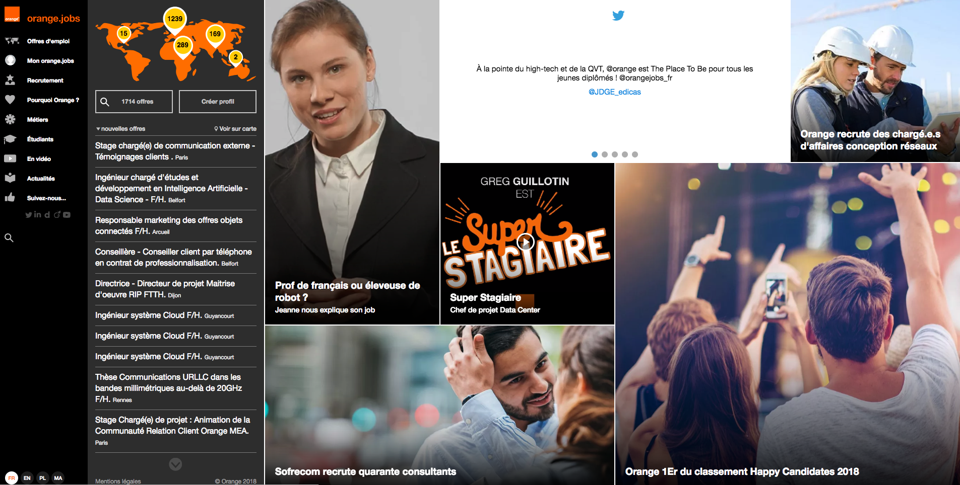 exemple de site de recrutement : le site carrière d'une entreprise
