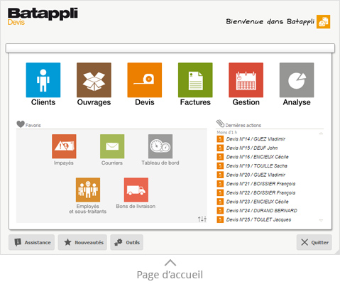 Logiciel facturation bâtiment Batappli